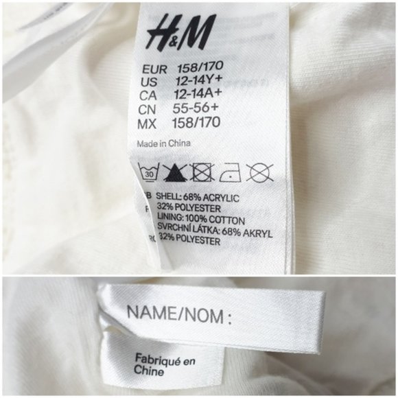 H&M Cream Knit Pink Sequined Beret - Picture 9 of 9